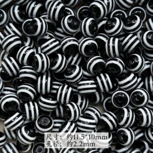 08-black / 8mm (sold by the piece)