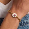 oly-0450d9537a4df87ea29e5c08450481be Wholesale Heart Stainless Steel Woven Rope Cuban Chain Bracelet Trendy Stacking Jewelry Accessory For Women Gift And Boutique Resale