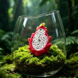 Miniature fruit cute pieces-white heart pitaya / [the sizes are all mini models of about 1cm]