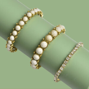 Wholesale Zinc Alloy Electroplated Turquoise Crystal Bracelet Set Retro Bohemian Unisex Jewelry Gift