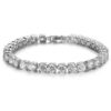 Wholesale Silver Alloy Men S Hip Hop Rhinestone Bracelet Fashion Jewelry Accessory Gift