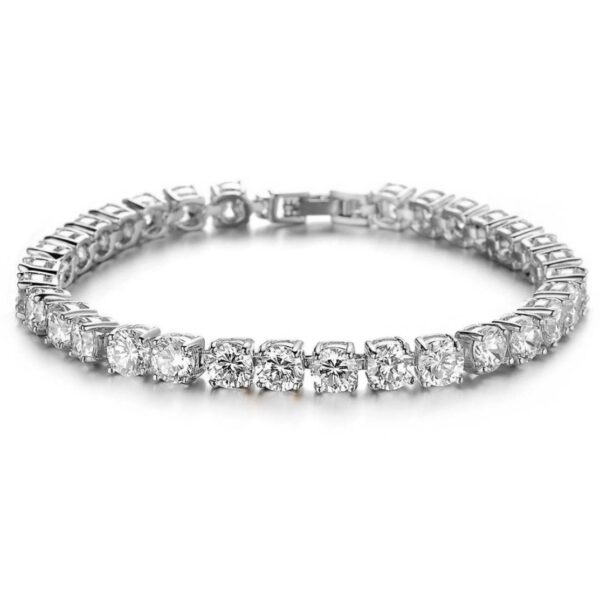 Wholesale Silver Alloy Men S Hip Hop Rhinestone Bracelet Fashion Jewelry Accessory Gift