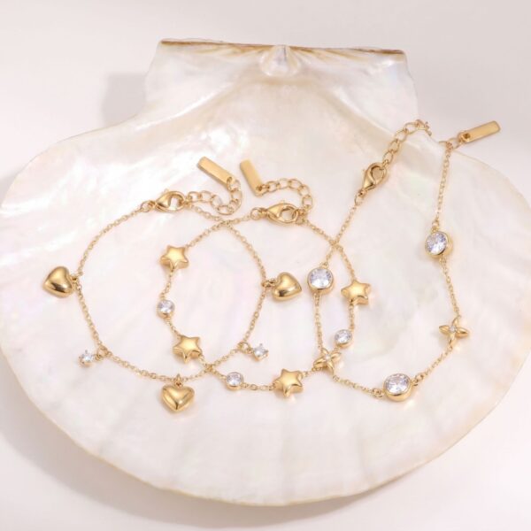 Wholesale Stainless Steel Electroplated Heart Star Clover Unisex Bracelet Fashion Jewelry Accessory For Everyday Wear And Gift Giving