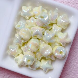 04-light yellow / The size is about 12mm, the hole diameter is about 3mm (sold by piece)