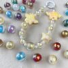 oly-052095a862b6f453f01b02341b6c08db Wholesale Trendy Loose Cat Eye Beads 12mm Starry Pattern UV Coated Electroplated Plastic Resin for DIY Jewelry Making