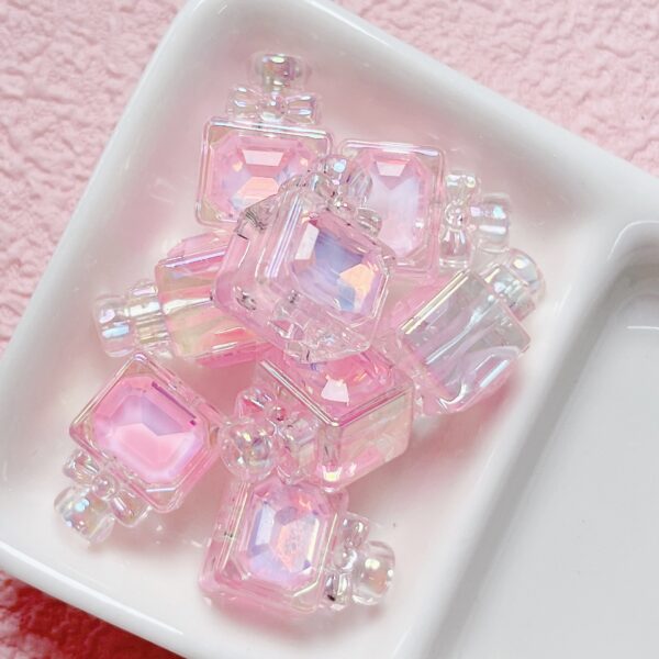 oly-059929b7a13b22f18cefb26ef9d4f619 Wholesale Acrylic Perfume Bottle Beads Light Purple Transparent for DIY Phone Charm Keychain Bag Jewelry Making