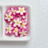 oly-05de0735880a9e1c7f96df66d69684a6 Wholesale Acrylic Painted Red Flower Loose Beads DIY Phone Charm Keychain Jewelry Accessory