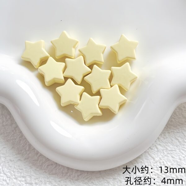 oly-05e74428450feac2a351588a5eef57ae Wholesale Colorful Painted Five Point Star Acrylic Beads DIY Accessory for Phone Charms Keychains Bag Charms Gift or Boutique Jewelry Craft