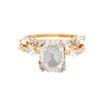 Wholesale Vintage Zircon Cluster Ring Set For Women Tone Alloy Wide Band Rings Party Casual Jewelry Accessory Boutique Resale Gift