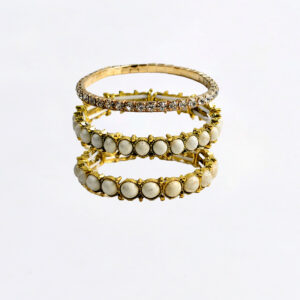 White turquoise diamond set bracelet