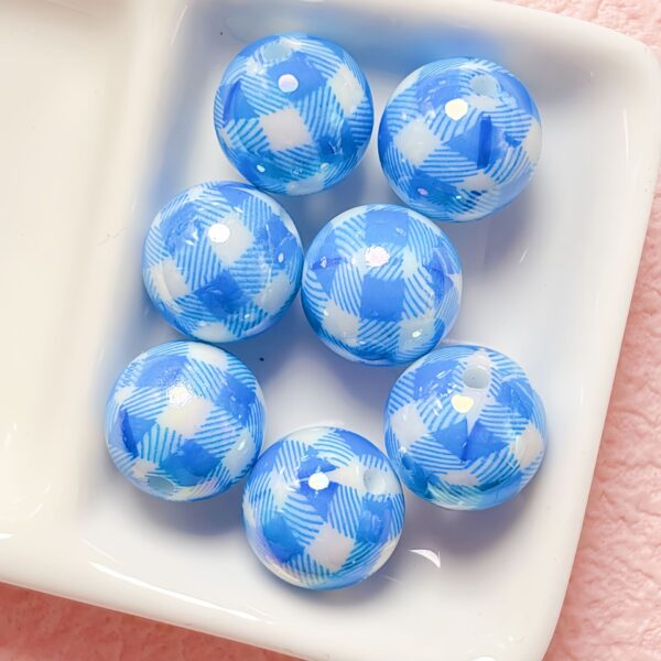 oly-068ea58a194982affb838849a395d89d Wholesale Acrylic Checkered Beads 16mm Light Purple for DIY Jewelry Making Phone Charm Bracelet Necklace Craft Supply