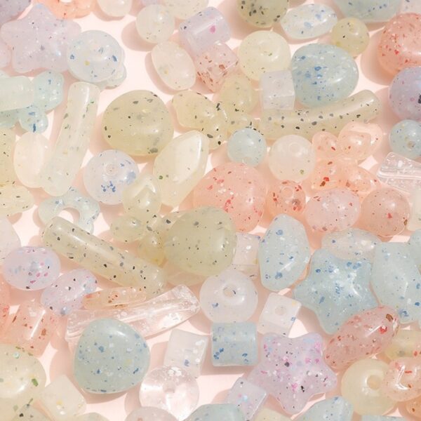 Wholesale Acrylic Loose Beads, Cute Flower Star Pink Multicolor, DIY Bracelet Making Fashion Jewelry Accessory