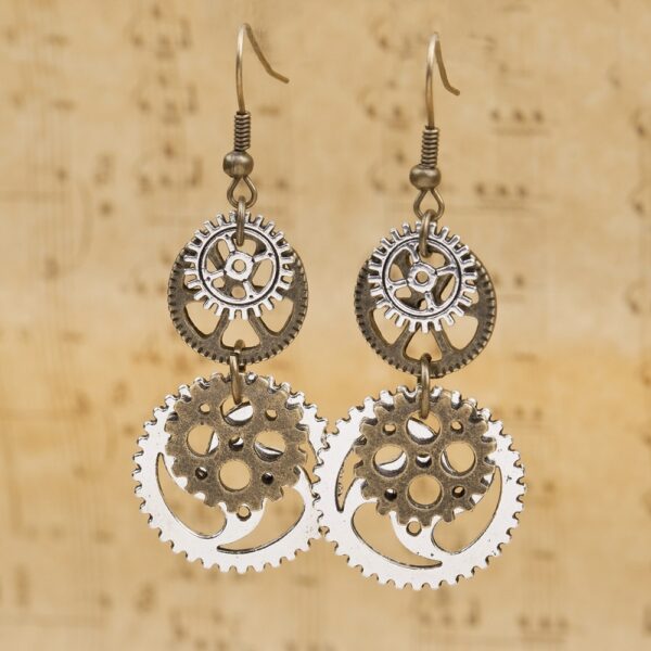 oly-069c73c1fe82c9cf7e6d8273829117da Wholesale Steampunk Bronze Gear Drop Earrings Fashion Accessory For Gift Boutique Resale