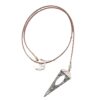 oly-06bfe5c8b34c39b596ea095f707f5ab6 Wholesale Retro Ethnic Hollow Triangle Pendant Necklace Antique Silver Alloy For Daily Wear Fashion Jewelry Accessory