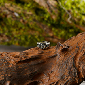 Wholesale Vintage Star Punk Ring Unisex Silver Zinc Alloy Jewelry Accessory Party Gift Boutique Resale
