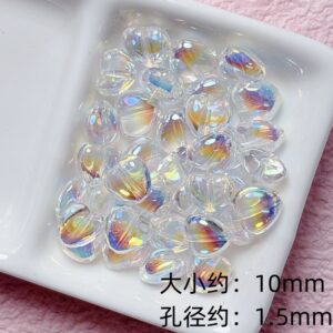 E139-09-[transparent white] love / (sold by piece) see picture for size