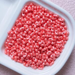 12-rose red / Size is about 4*6.5mm, hole diameter is about 1.2mm