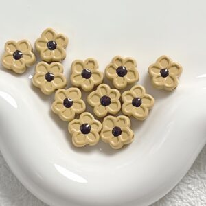 12-light coffee / Size is about 12mm, hole diameter is about 2.5mm