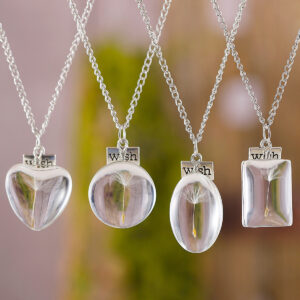 Wholesale Trendy Dandelion Oval Pendant Necklace Artificial Crystal Glass Fashion Jewelry Accessory