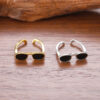 Wholesale Trendy Sunglasses Shape Open Ring Gold Zinc Alloy Jewelry Accessory For Daily Wear