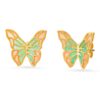Wholesale Retro Butterfly Drop Earrings Copper Green Gradient Stylish Party Jewelry Gift