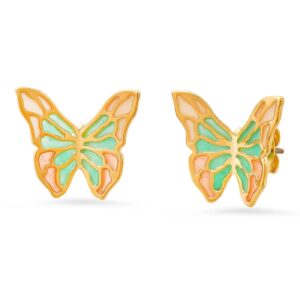 oly-074fef331c303b45222fa3a5519a5bdf Wholesale Retro Butterfly Drop Earrings Copper Green Gradient Stylish Party Jewelry Gift
