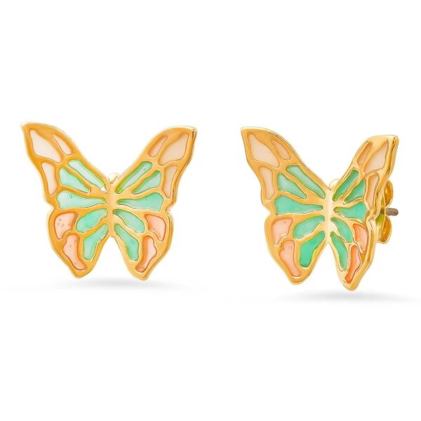 Wholesale Retro Butterfly Drop Earrings Copper Green Gradient Stylish Party Jewelry Gift