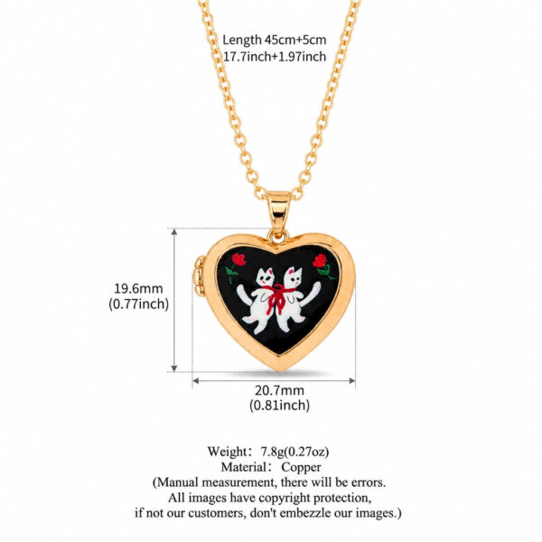 oly-0768fe25f8b119e92bda5750a496d9b6 Wholesale Stainless Steel Gold Plated Heart Locket Necklace With Rabbit Design Chic Fashion Accessory For Gift Or Boutique Resale