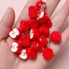 Wholesale Trendy Red Acrylic Beads for DIY Phone Charms Bag Hanging Accessories