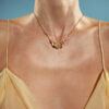 Wholesale Evil Eye Reversible Collarbone Necklace Electroplating Copper Fashion Accessory Gift Boutique Style