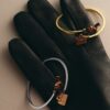 oly-07e4d3198e5ca9eaa6db90fcc9565267 Wholesale Open Bangle Bracelet With Bow Dice Cherry Design Stainless Steel Electroplated Jewelry Accessory For Everyday Wear