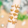 oly-0806078295acb7294aa848fb153b3970 Wholesale Stainless Steel Electroplated Animal Open Ring With Squirrel Butterfly Dog Patterns Unisex Jewelry Accessory For Everyday Wear
