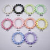 Wholesale Acrylic AB Color Bitter Gourd Shape Loose Beads Electroplated Finish for DIY Hair Accessories Jewelry Making