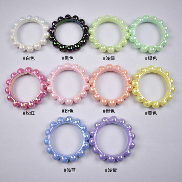 Wholesale Acrylic AB Color Bitter Gourd Shape Loose Beads Electroplated Finish for DIY Hair Accessories Jewelry Making