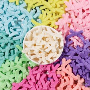 Wholesale Macaron Color Bow Knot Acrylic Loose Beads for DIY Bracelet Necklace Phone Charm Jewelry Making Supplies