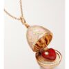 oly-08a20a2d82196e609207613b750c21a0 Wholesale Pink Eggshell Locket Necklace With Love Inside Electroplating Copper Retro Fashion Jewelry Accessory For Gift