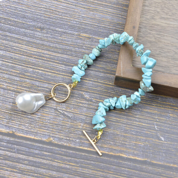 oly-08cd3905f6e8702e8755aa0f36497dec Wholesale Retro Turquoise OT Buckle Irregular Pearl Necklace Fashion Jewelry Accessory For Everyday Wear