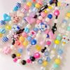 oly-08e96355f8ac67f6e1df300258985b79 Wholesale Pink Checkerboard Tulip Acrylic Beads for DIY Phone Charms Hair Accessories Craft Gift
