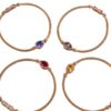 oly-095555f389a30879092b7efb623a59a1 Wholesale Stainless Steel Stainless Steel Electroplated 12 Birthstone Geometric Drop Bracelet Chic Unisex Fashion Accessory Gift For Boutique Resale