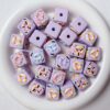 oly-0973caf049d67a22995f51462e51499e Wholesale HandPainted Acrylic Macaron Donut Beads Square Straight Hole Loose Beads for DIY Jewelry Making Trendy Fashion Accessory