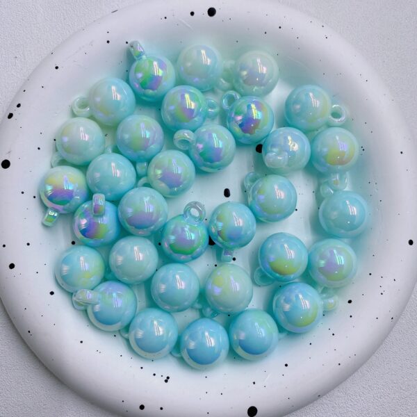 Wholesale Electroplated Acrylic Two-Tone Purple Starry Luminous Beads - DIY Phone Strap, Keychain & Car Charm Fashion Accessory