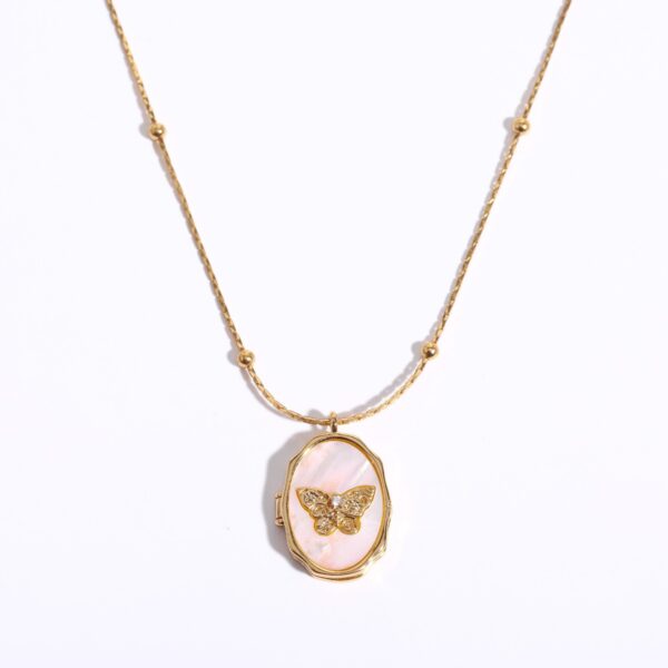oly-09c95ea1872c6041c7f4e9a37bd8eb00 Wholesale Plated Electroplating Copper Vintage Locket Necklace Star Pendant Fashion Jewelry Accessory For Women Gift Boutique Resale