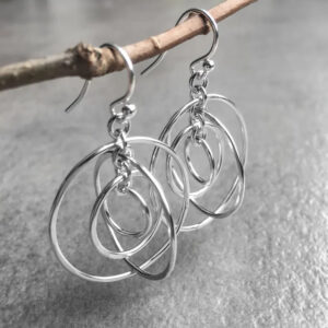 oly-09e9318b8b67c17e32971e1b1d72017f Wholesale Vintage Hammered Multi Layer Pendant Earrings Bohemian Minimalist Fashion Jewelry Accessory For Women Everyday Casual Gift