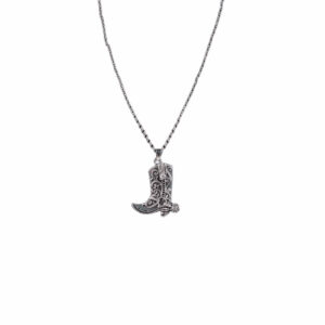 A pair of boots necklace