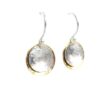 Wholesale Bohemian Hammered Two Tone Circle Drop Earrings For Women Boutique Gift Jewelry