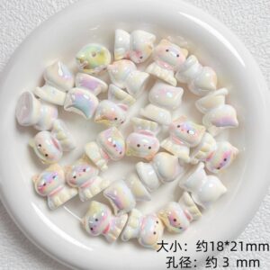 07-white pink cat / Sold by the piece