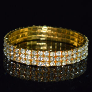 3 rows of golden White Diamond