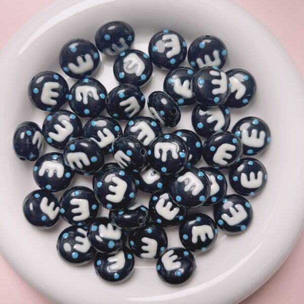 oly-0b69f9fb771cadb80ca8ba57d8820e55 Wholesale Acrylic Glow in the Dark Hand Painted Heart & Star Loose Beads for DIY Phone Charm Keychain Bracelet Making - Fashion Accessory