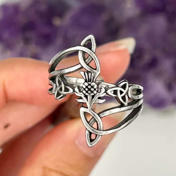 oly-0bc03cf4e193665c2eefadf2b891baec Wholesale Vintage Flower Ring Unisex Adjustable Alloy Jewelry Accessory Trendy Gift For Resale