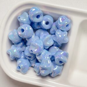 10-Blue / The size is about 15.6mm, and the hole diameter is about 4.5mm